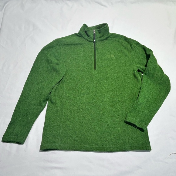 The North Face Men's Green Zip-Up Sweater - Picture 1 of 9